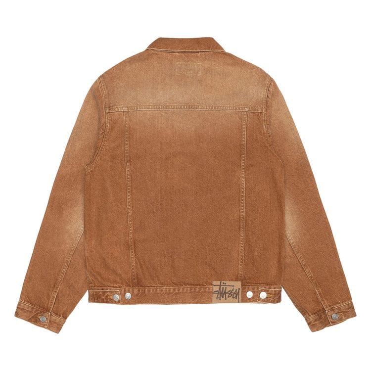 Stussy Trucker Jacket Vintage Denim Brown