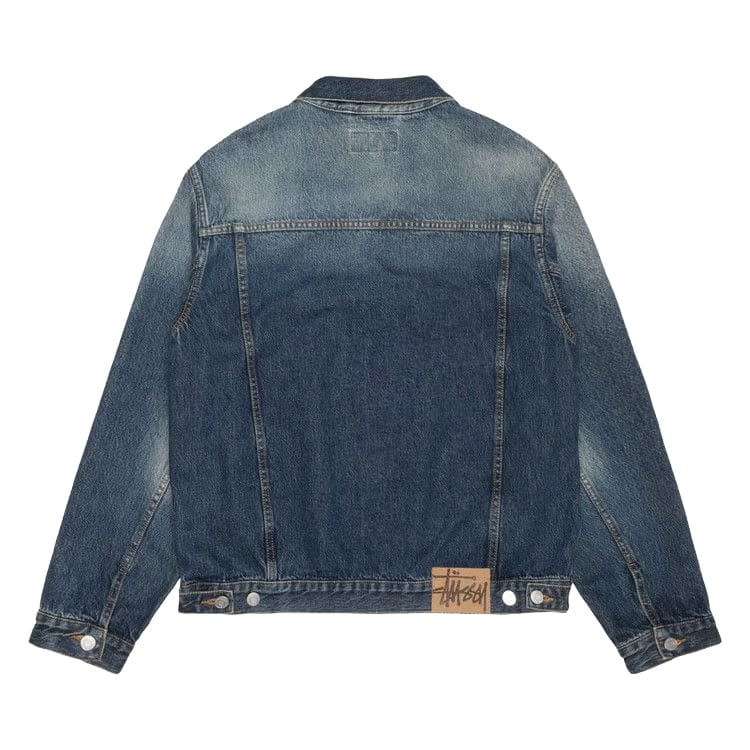 Stussy Trucker Jacket Vintage Denim Indigo