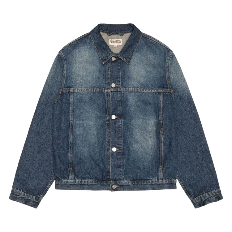 Stussy Trucker Jacket Vintage Denim Indigo
