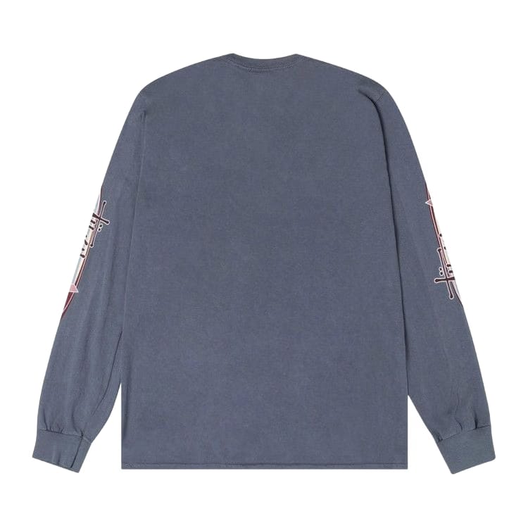 Stussy Two Star Long-Sleeve T-Shirt Pigment Dyed Navy