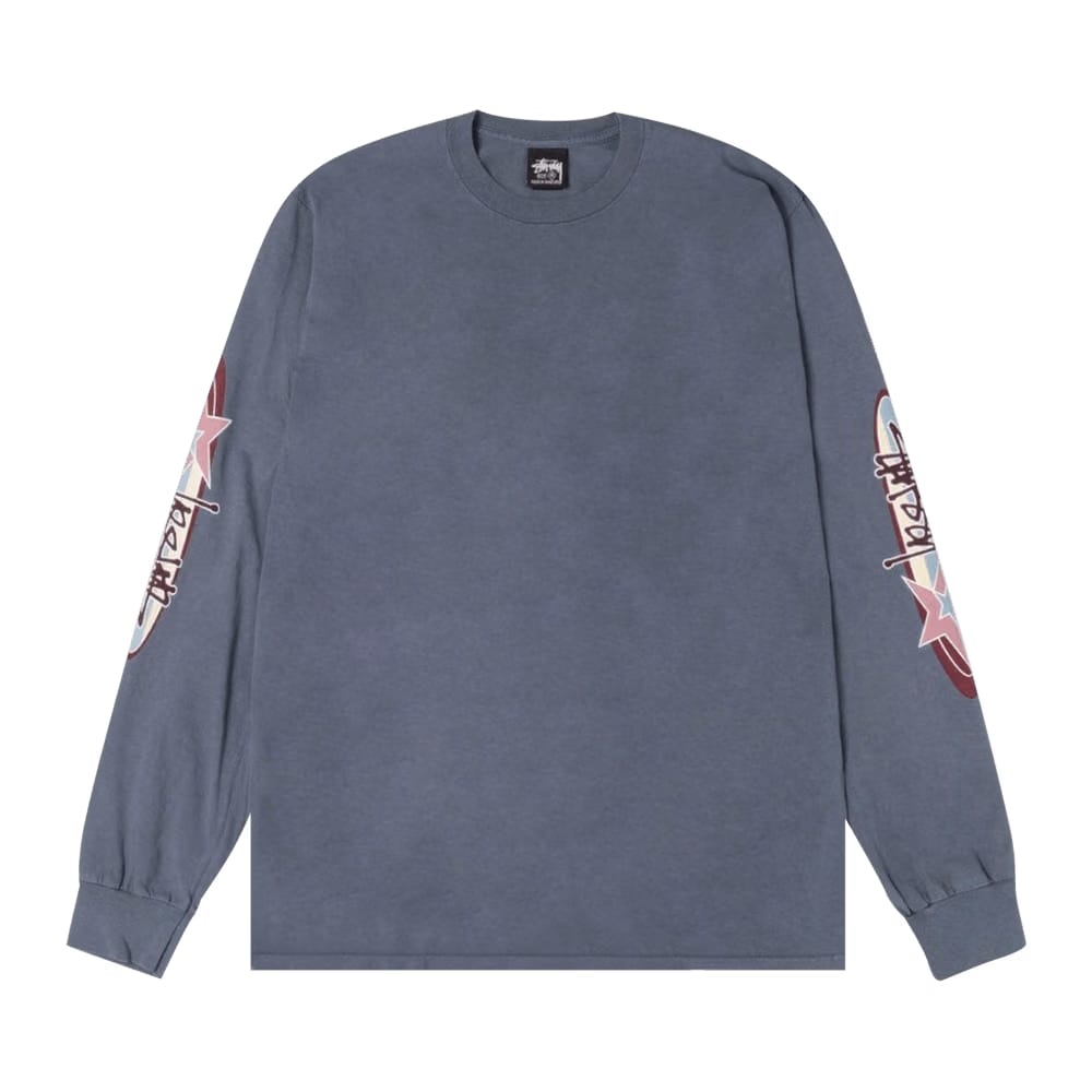 Stussy Two Star Long-Sleeve T-Shirt Pigment Dyed Navy