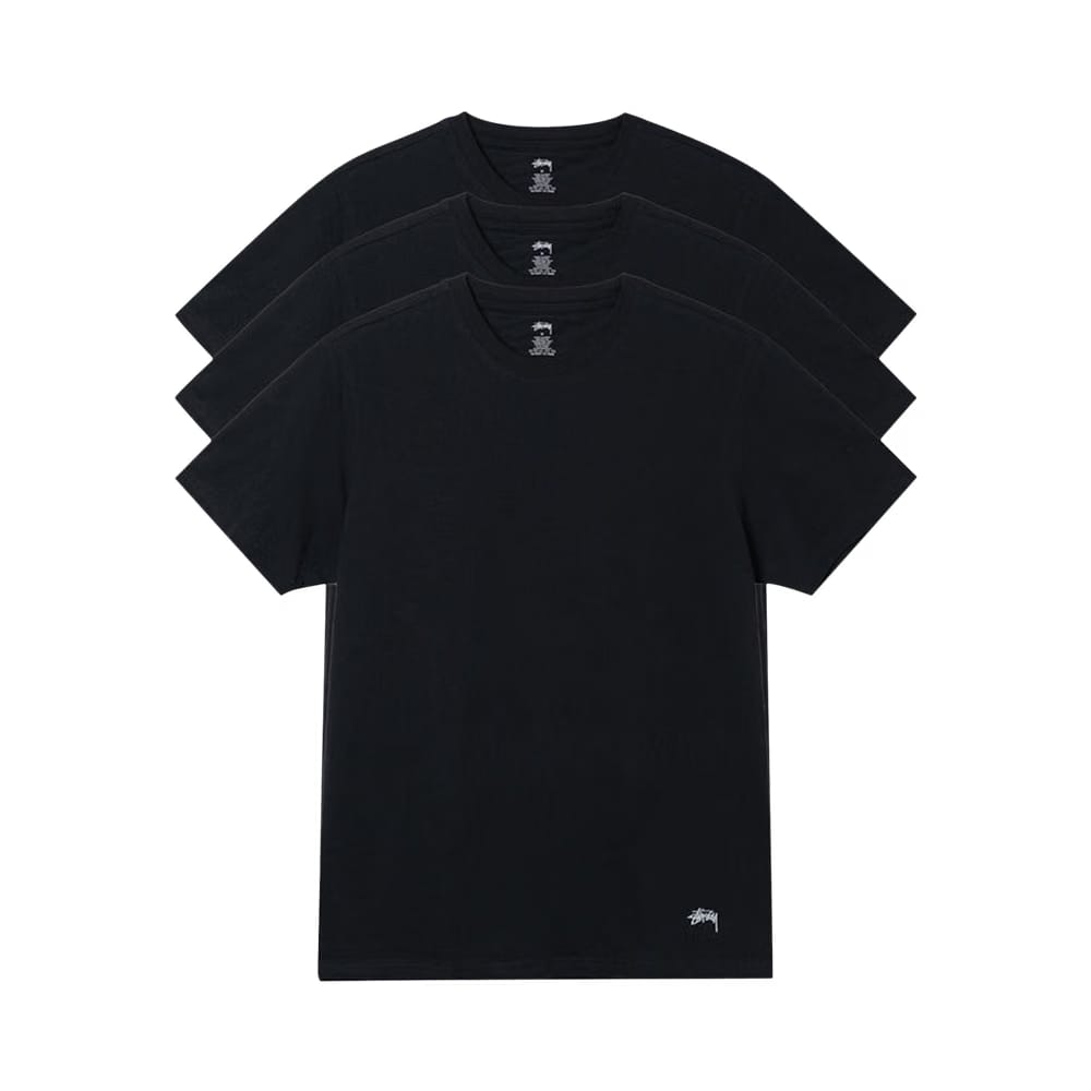 Stussy Undershirt (3 Pack) Black