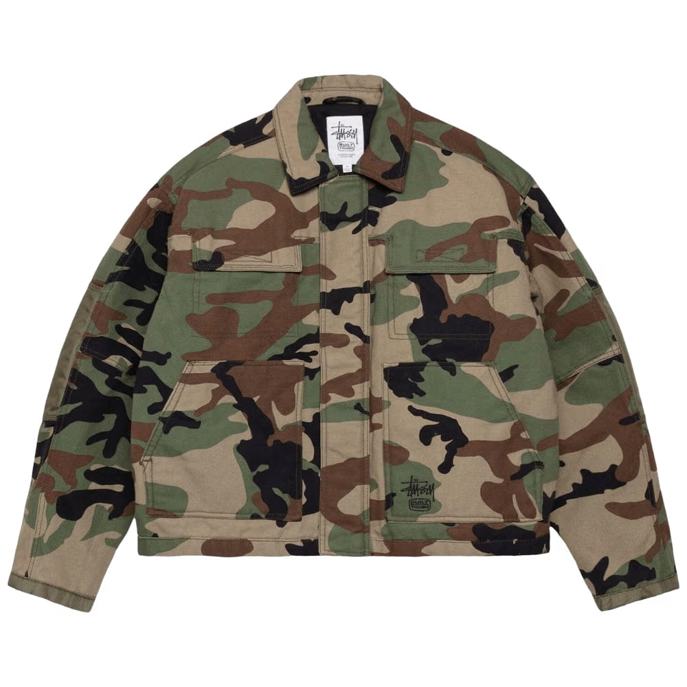 Stussy Utility Work Jacket Woodland Camo
