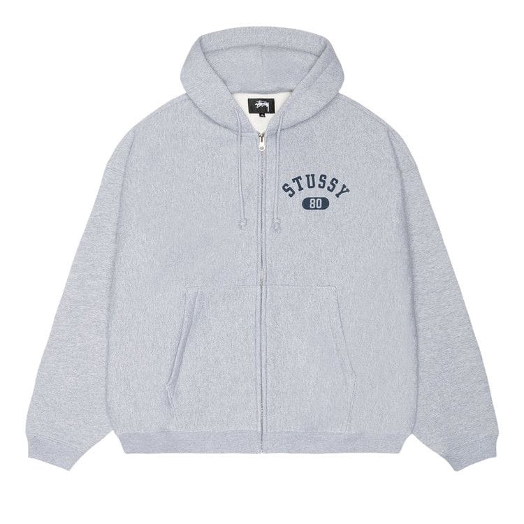 Stussy Varsity Zip Hoodie Grey Heather