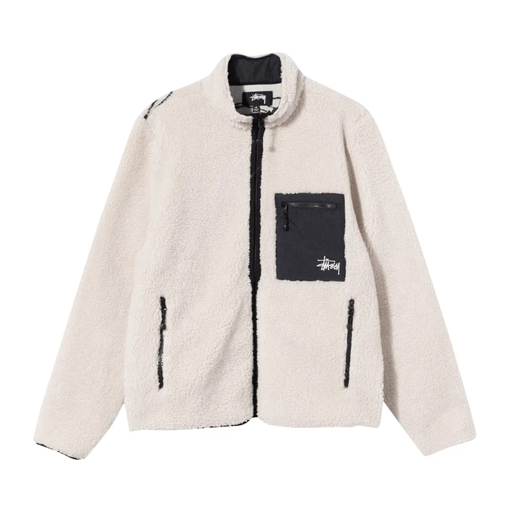 Stussy Venus Jacquard Sherpa Jacket Natural