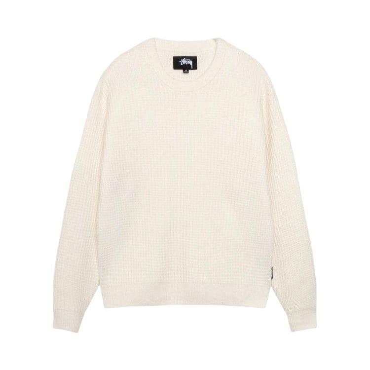 Stussy Waffle Cashmere Crew Ivory