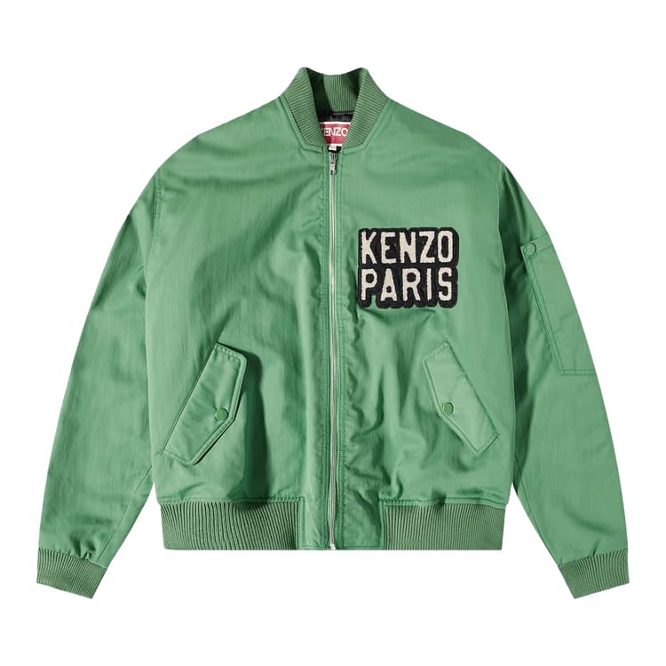 Kenzo Elephant Bomber Jacket Grass Green