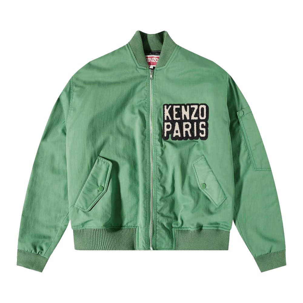 Kenzo Elephant Bomber Jacket Grass Green