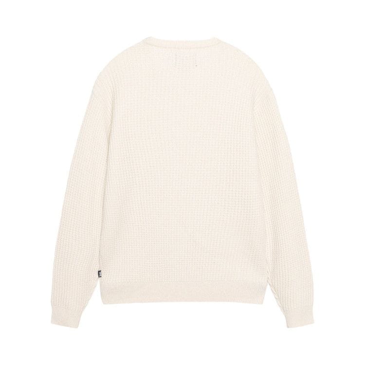 Stussy Waffle Knit Cashmere Crew Natural