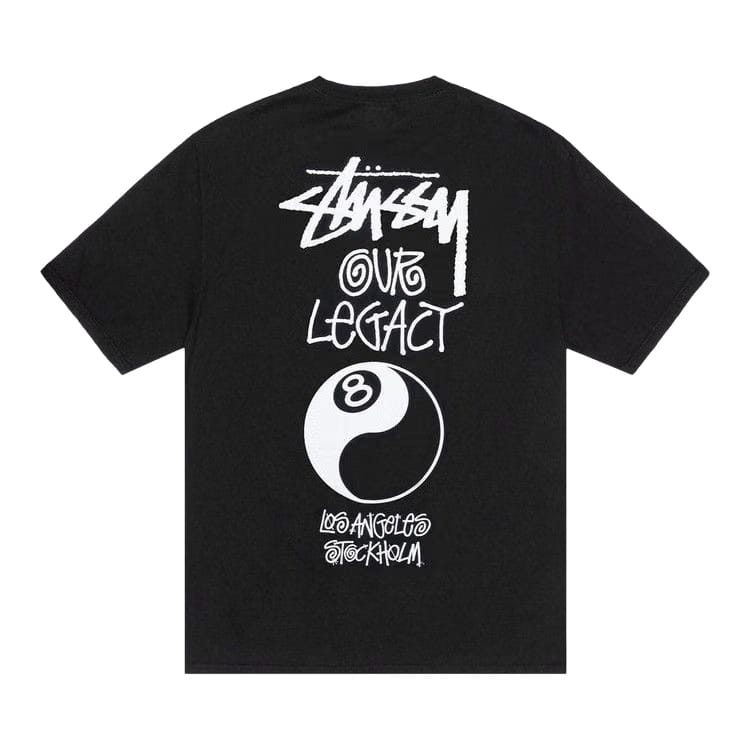Stussy x Our Legacy Work Shop 8 Ball Yin Yang T-Shirt Black