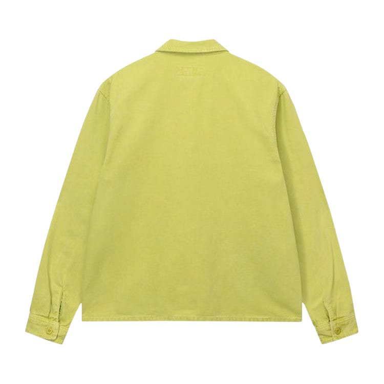 Stussy Washed Canvas Zip Shirt Lime