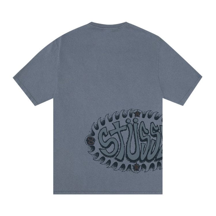 Stussy Wave Oval T-Shirt Pigment Dyed Navy