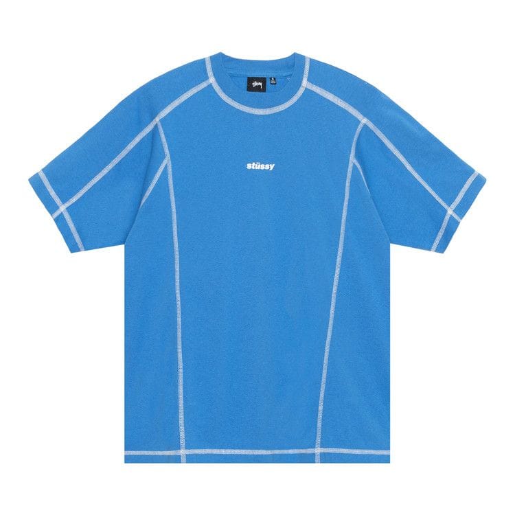 Stussy Wave Shorts-Sleeve Crew Blue