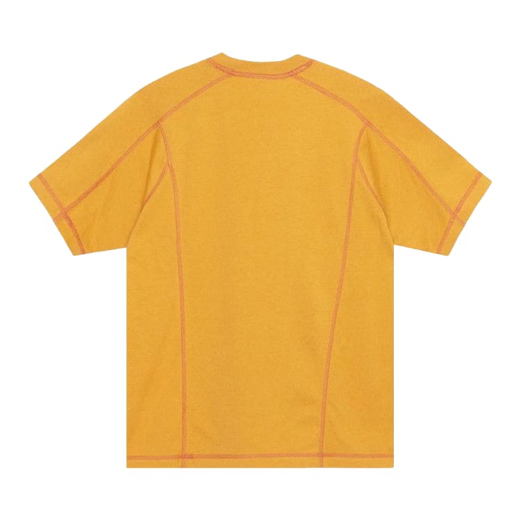 Stussy Wave Shorts-Sleeve Crew Mustard