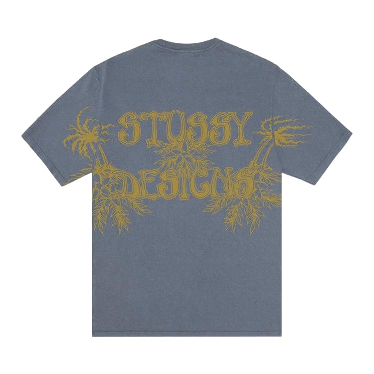 Stussy Wes Palms T-Shirt Pigment Dyed Navy