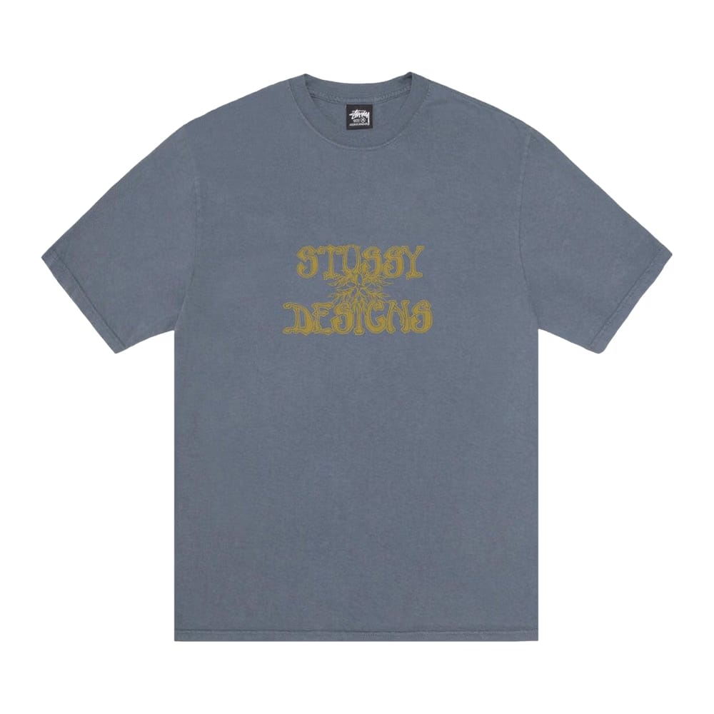 Stussy Wes Palms T-Shirt Pigment Dyed Navy