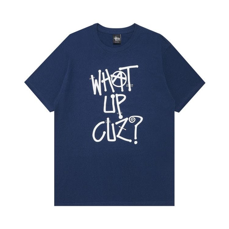 Stussy What Up Cuz? T-Shirt Indigo