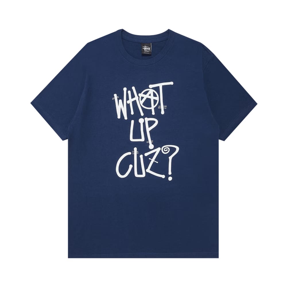 Stussy What Up Cuz? T-Shirt Indigo
