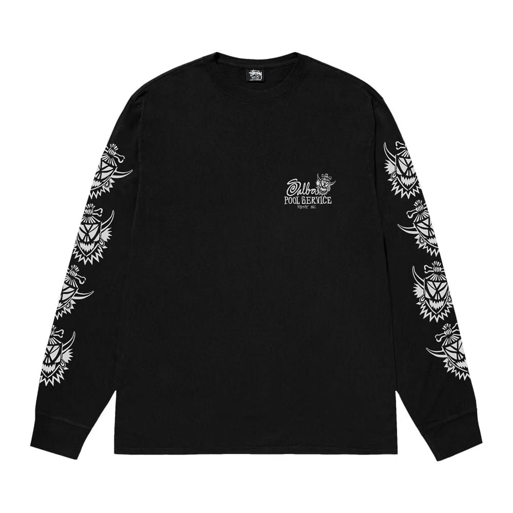 Stussy Witch Doctor Long-Sleeve T-Shirt Pigment Dyed Black