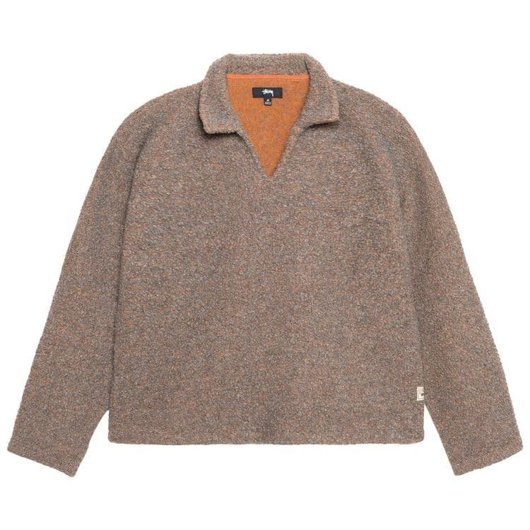 Stussy Wool Blend Sherpa Pullover Grey