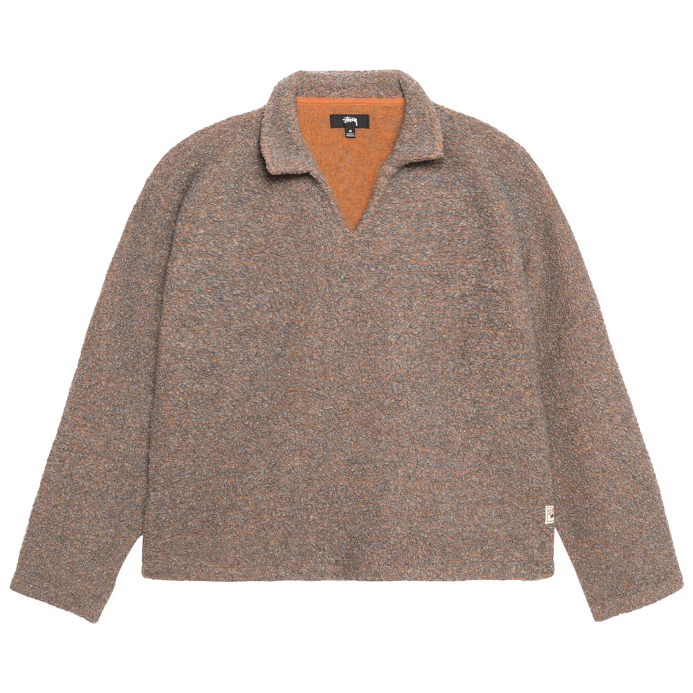 Stussy Wool Blend Sherpa Pullover Grey