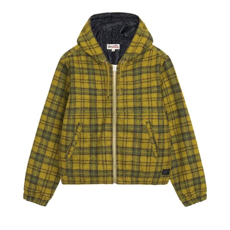 Stussy Work Jacket Wool Plaid Green