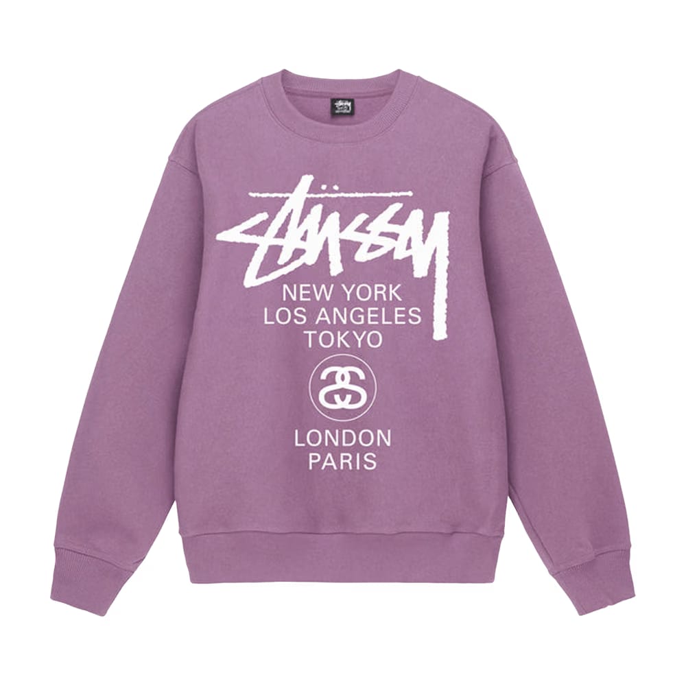 Stussy World Tour Crew Orchid