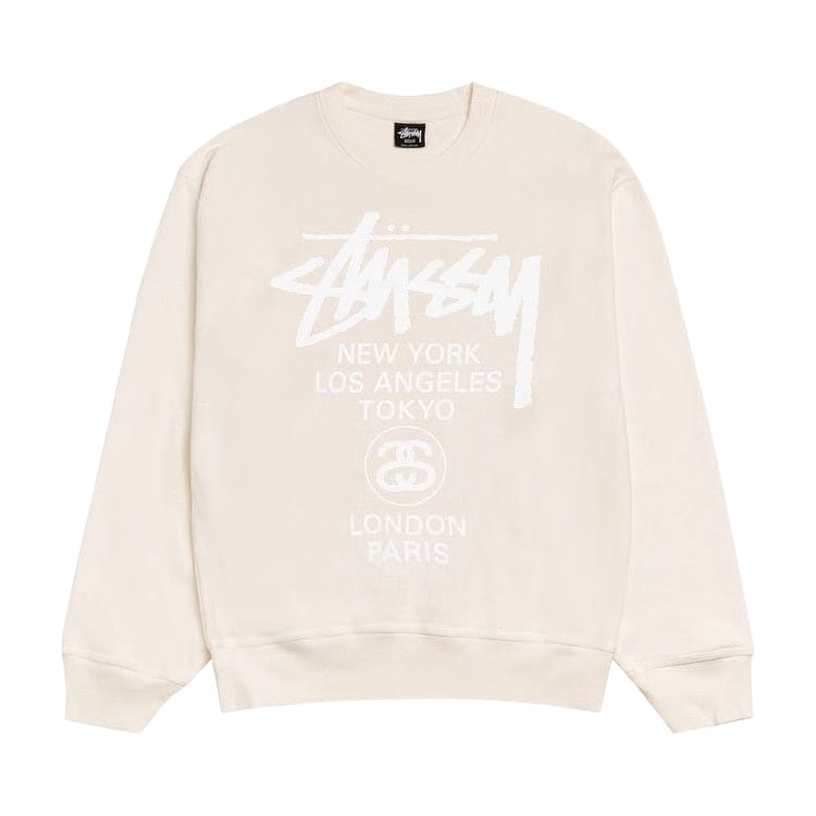 Stussy World Tour Crew Pigment Dyed Natural