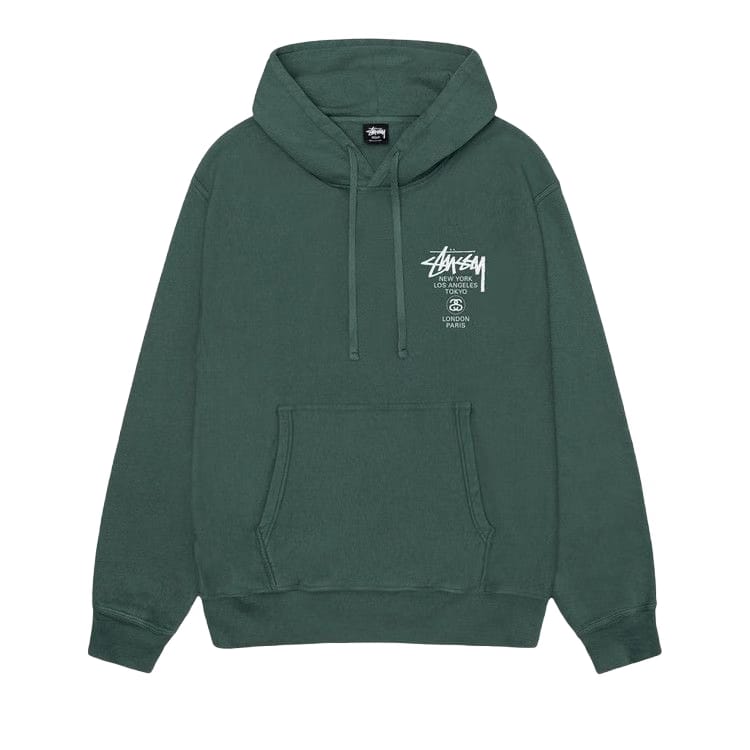 Stussy World Tour Hoodie Forest