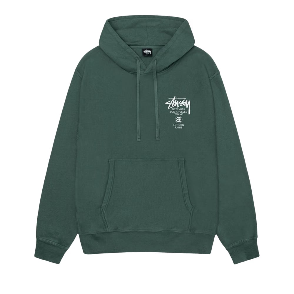 Stussy World Tour Hoodie Forest