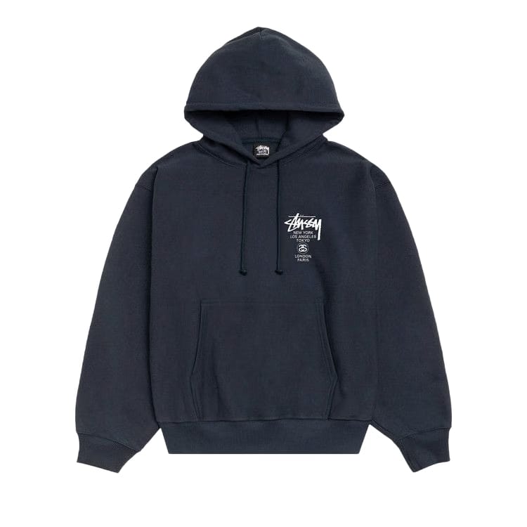 Stussy World Tour Hoodie Navy