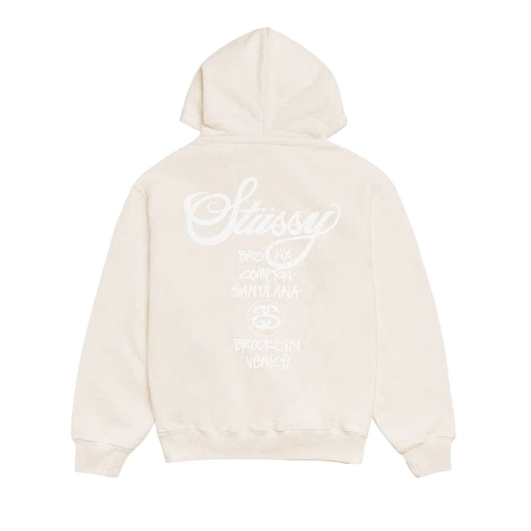 Stussy World Tour Hoodie Pigment Dyed Natural