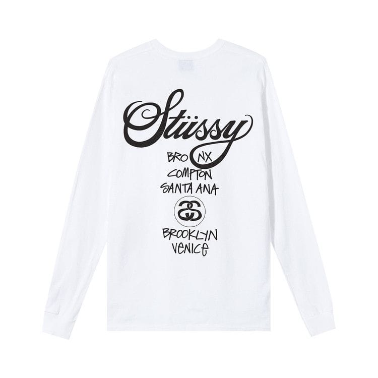 Stussy x Dover Street Market World Tour Long-Sleeve T-Shirt White