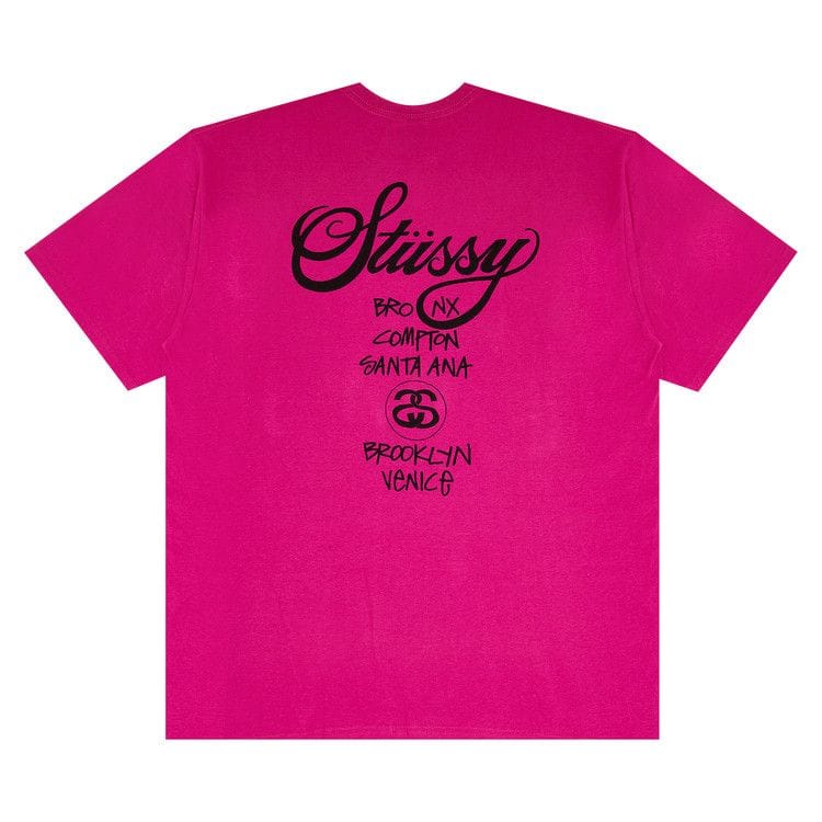 Stussy World Tour T-Shirt Berry