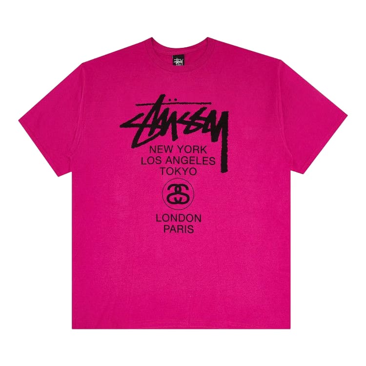 Stussy World Tour T-Shirt Berry