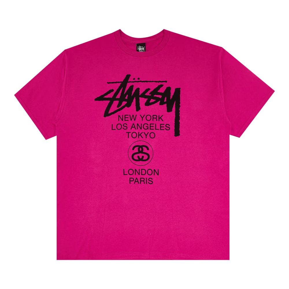 Stussy World Tour T-Shirt Berry