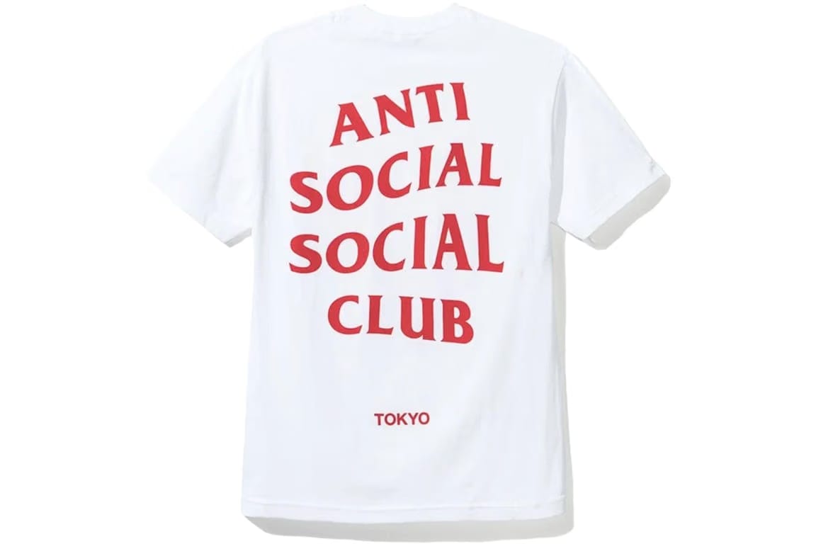 Anti Social Social Club Tokyo Logo T-Shirt White Red
