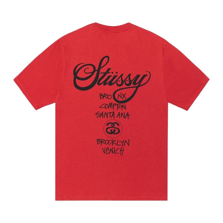 Stussy World Tour T-Shirt Cayenne