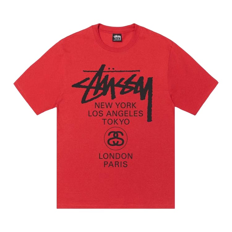Stussy World Tour T-Shirt Cayenne