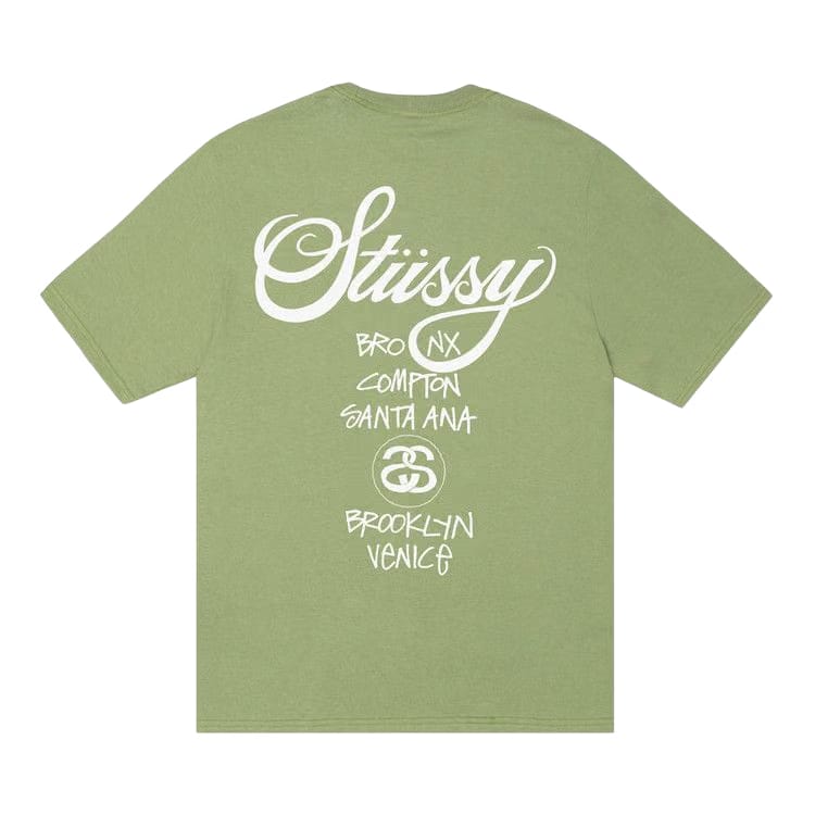 Stussy World Tour T-Shirt Moss