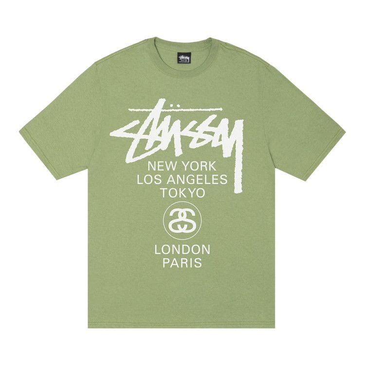 Stussy World Tour T-Shirt Moss