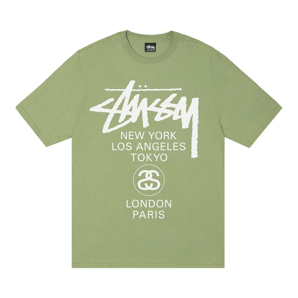 Stussy World Tour T-Shirt Moss