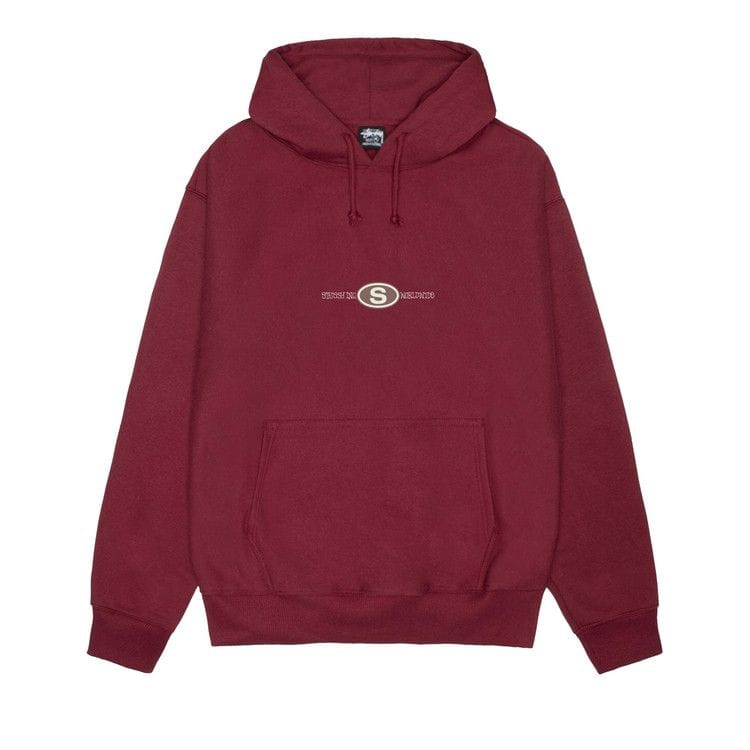 Stussy Worldwide Dot Hoodie Wine