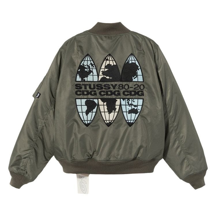 Stussy x Comme des Garçons MA-1 Jacket Olive