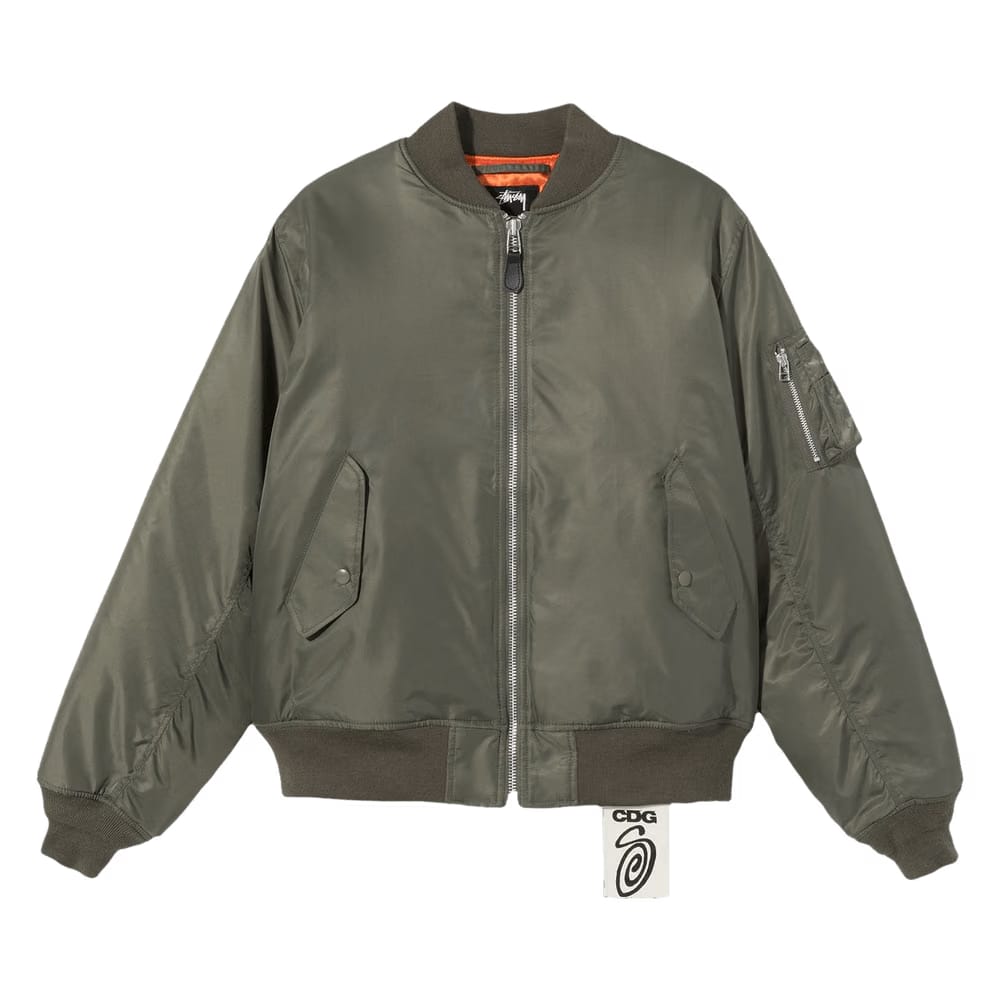 Stussy x Comme des Garçons MA-1 Jacket Olive