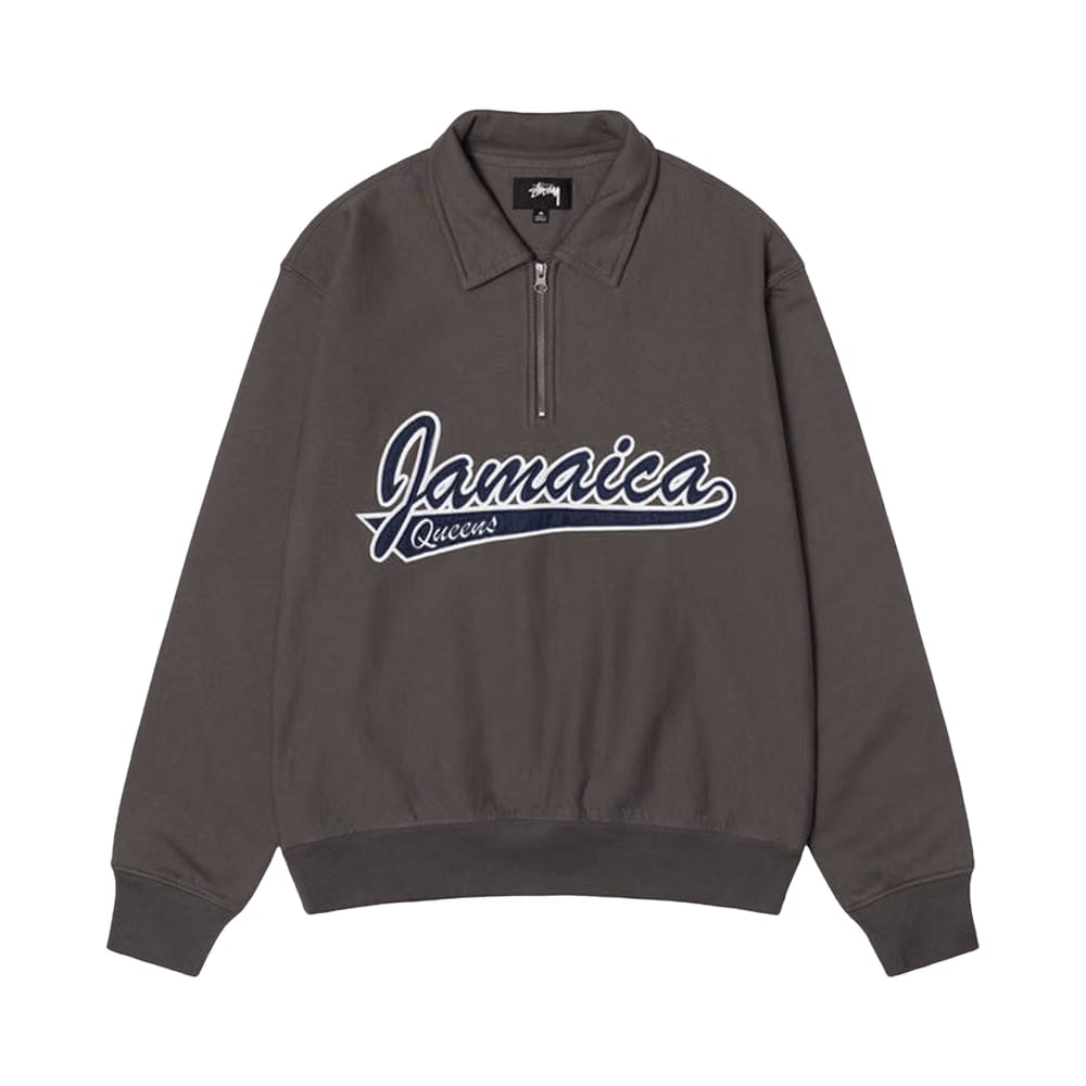 Stussy x Denim Tears Half Zip Fleece Charcoal