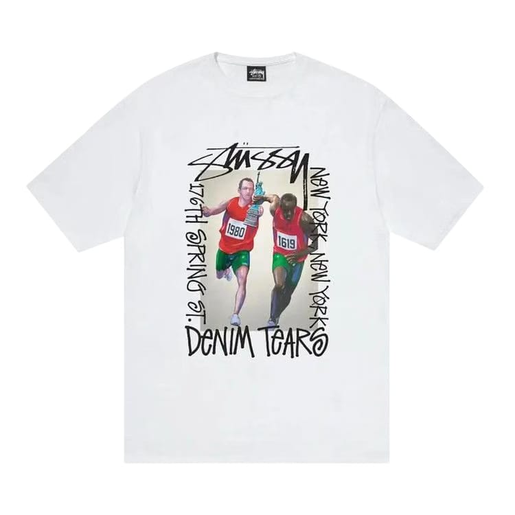 Stussy x Denim Tears Relay T-Shirt White