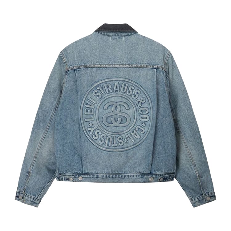 Stussy x Levi's Embossed Trucker Jacket Indigo
