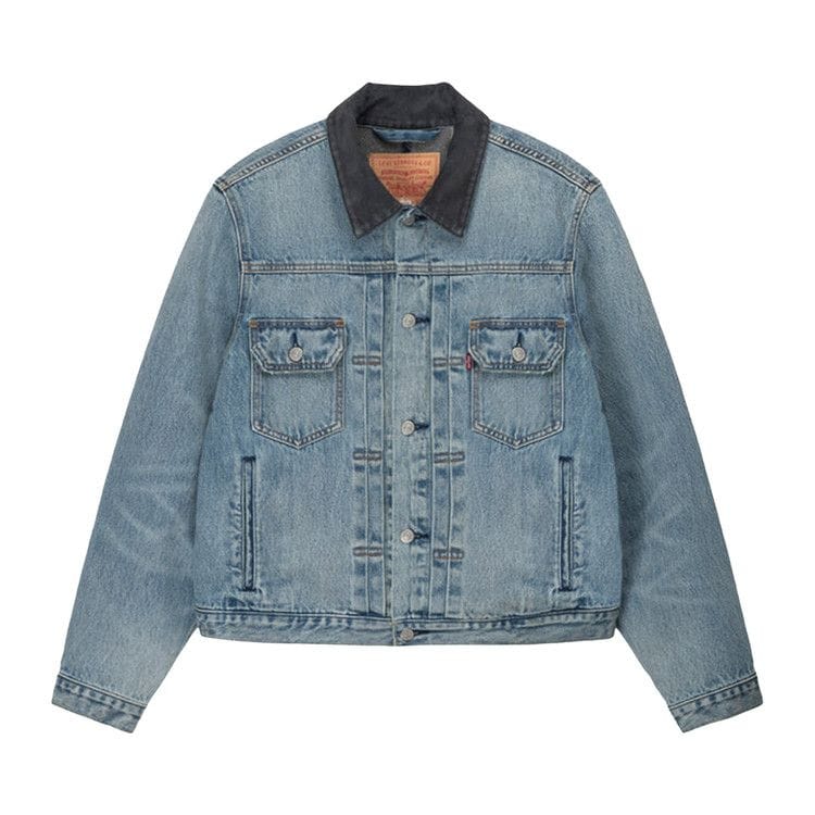 Stussy x Levi's Embossed Trucker Jacket Indigo