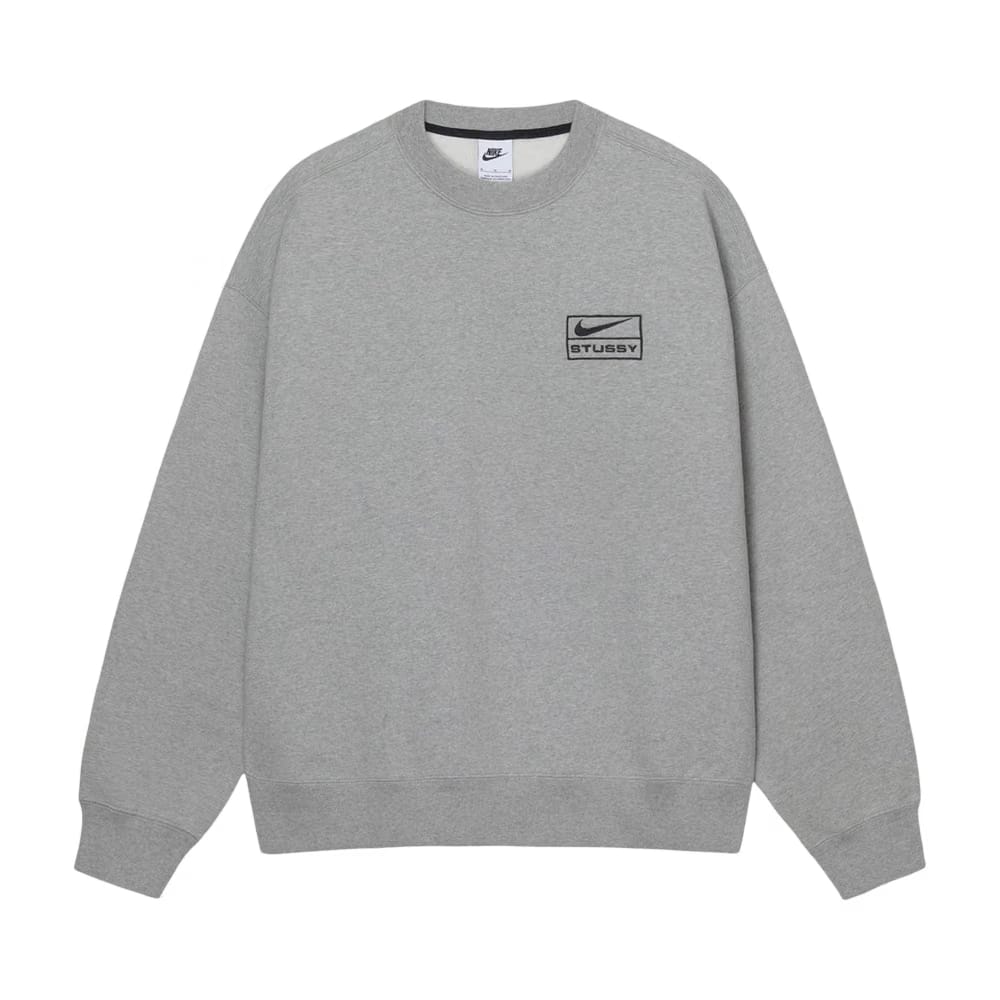 Stussy x Nike Fleece Crew Dark Grey Heather